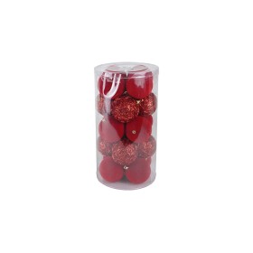 NATALUNA TUBO 20 SFERE PALLINE DI NATALE M.603 COLORE ROSSO CM. 8
