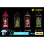 NATLUNA LANTERNA LUMINOSA BIANCO CALDO CON ACQUA A BATTERIA E USB PER INTERNO 4 COLORI ASSORTITI CM. 8x8x30