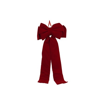 NATALUNA FIOCCO VELLUTO PER DECORO NATALIZIO COLORE ROSSO CM. 100x220