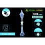 NATALUNA LAMPIONE LUMINOSO 1200 LED LUCE BIANCO TRASPERENTE PER USO INTERNO ED ESTERNO 8 FUNZONI CM.  180