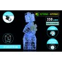 NATALUNA PILA LUMINOSA 350 LED LUCE BIANCA PER USO INTERNO ED ESTERNO 8 FUNZIONI CM. 25x25x76