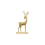 NATALUNA RENNA PER DECORO NATALIZIO COLORE ORO CM.  13,5x4,5x24,5