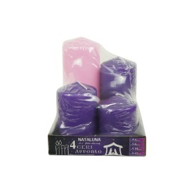 NATALUNA SET 4 CANDELE DELL' AVVENTO CM. 5x6h. 5x8h. 5x10h. 5x12h.