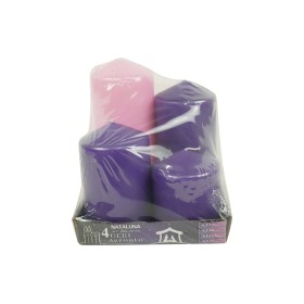 NATALUNA SET 4 CANDELE DELL' AVVENTO CM. 6,5x7,5h. 6,5x10h. 6,5x12,5h. 6,5x15h.