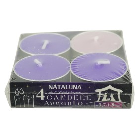 NATALUNA SET 4 TEALIGHT CANDELE DELL'AVVENTO CM. 3,75x1,83h.