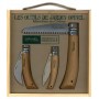OPINEL COLTELLI WOOD BOX TRIO JARDIN INOX 