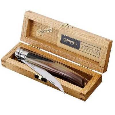 OPINEL COLTELLO CORNO NERO EFFILES INOX N. 10 