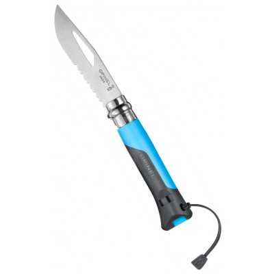 OPINEL KNIFE IN STAINLESS STEEL VRI N. 8 OUTDOOR COLOR BLUE