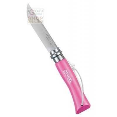 OPINEL KNIFE INOX N. 7 BARODEUR HANDLE PINK-FUCHSIA WITH LACE