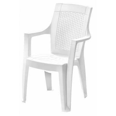 DIMIPLAST POLTRONA IN RESINA RHATTAN MADDALENA BIANCA 