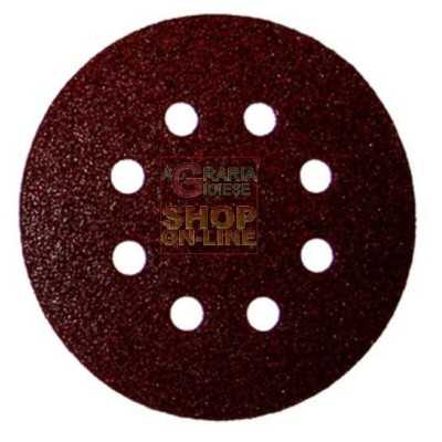 VELCRO ABRASIVE DISC WITH 8 HOLES MM. 125 GR. 120