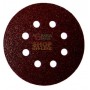 VELCRO ABRASIVE DISC WITH 8 HOLES MM. 125 GR.80