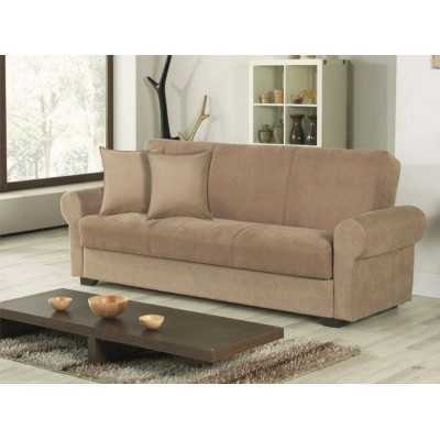 READY SOFA IN FIRENZE FABRIC 3STR CAPPUCCINO CM. 225x86x88h.