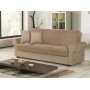 READY SOFA IN FIRENZE FABRIC 3STR CAPPUCCINO CM. 225x86x88h.