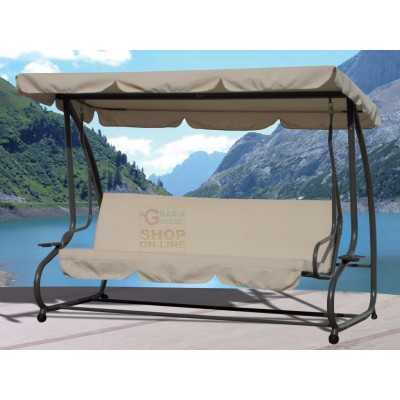 ROCKING MOD. 3-SEATER SOFA QUICK RELEASE PAINTED STEEL STRUCTURE