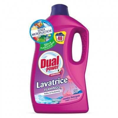 DUAL POWER FLAMINGO WASHING MACHINE DETERGENT LT. 2 40 WASHES