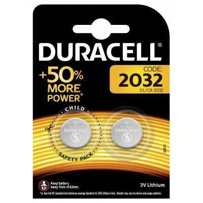 DURACELL BATTERIA A BOTTONE CR2032 PZ. 2 