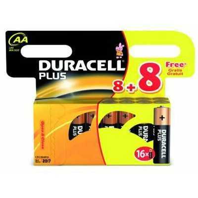 DURACELL PILE STILO 8 + 8 MN PLUS 16 BATTERIES