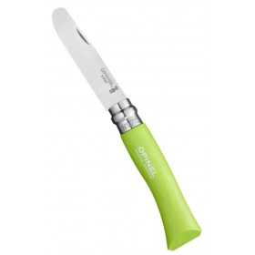 OPINEL KNIFE INOX N. 7 ROUND TIP MON PREMIER GREEN HANDLE
