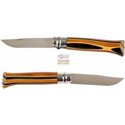 OPINEL KNIFE STAINLESS STEEL N. 8 THREE CONTINENTS WITH HANDLE