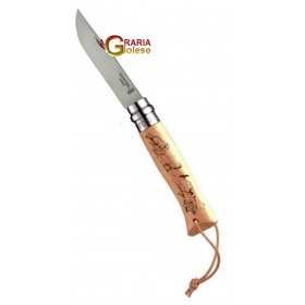 OPINEL KNIFE BLADE INOX N. 8 FOR HUNTING MOD. BEECH MOUNTAIN