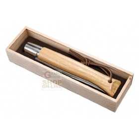 OPINEL KNIFE VIROBLOC GIAGANTE PLUMIER WITH WOODEN BOX WITH OAK