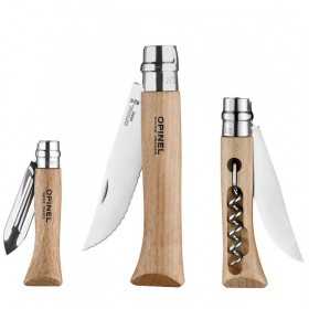 OPINEL KIT CUSINE NOMADE SET 3 KNIVES MINI CUTTING BOARD AND