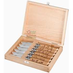 OPINEL SET 6 KNIVES WITH BOX No. 8 INOX COLLECTION ANIMAL