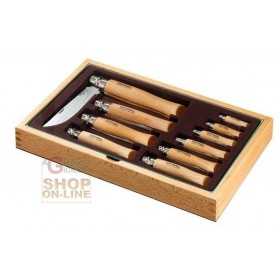 OPINEL COLLECTION SET OF 10 OPINEL KNIVES, CARBON BLADE FROM N.