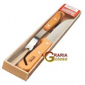 OPINEL SET DUO KNIFE AND FORK FOR BARBECUE