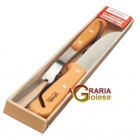 OPINEL SET DUO KNIFE AND FORK FOR BARBECUE