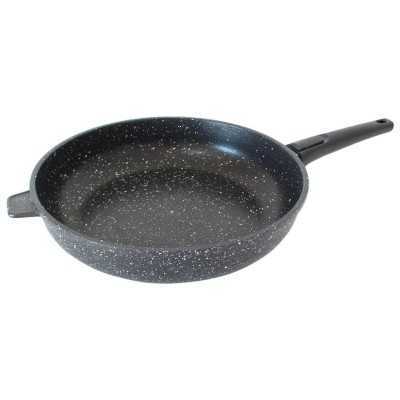 Padella di pietra vulcanica nera alta antiaderente cm. 32 