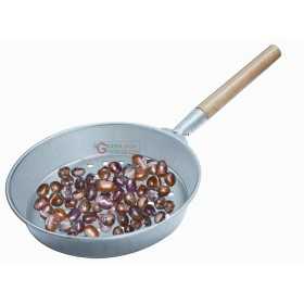 PERFORATED PAN FOR IRON CHESTNUTS WOODEN HANDLES DIAMETER CM. 30