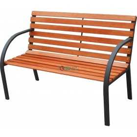 BENCH IN STEEL AND WOOD VIALE MODEL cm. 122x64x80h