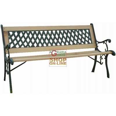 BENCH IN CAST IRON AND WOOD BLINKY REGINA 122X56X74H