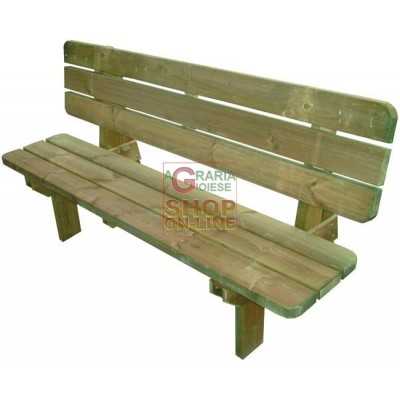 ROBUST WOODEN BENCH IN PINE SLATS THICKNESS MM. 44 CM. 180X38.5