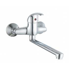 EURO SERIES SINGLE LEVER WALL-MOUNTED SINK MIXER IN CHROMED
