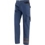 PANTALONE 100% COTONE MULTITASCHE COLORE BLU TG S XXXL 