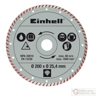 Einhell Disco diamantato 200 x 25 4 x 2 2mm turbo 