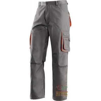 TROUSERS 65% POLYESTER 35% COTTON MULTI-POCKETS COLOR GRAY