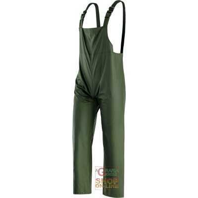 PANTS WITH BIB IN POLYURETHANE COLOR GREEN TG M XXL