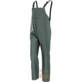TROUSERS WITH BIB IN POLYURETHANE PVC 300 GR MQ GREEN COLOR TG