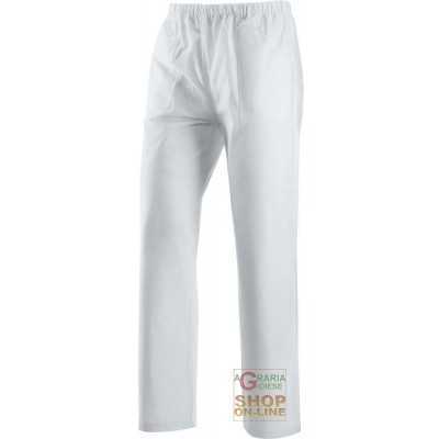 PANTALONE USO MEDICO 100% COTONE COLORE BIANCO TG XS XXL 