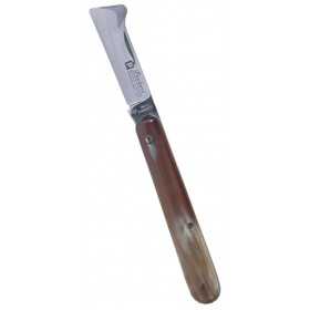 Paolucci Professional grafting knife with real horn handle cm.