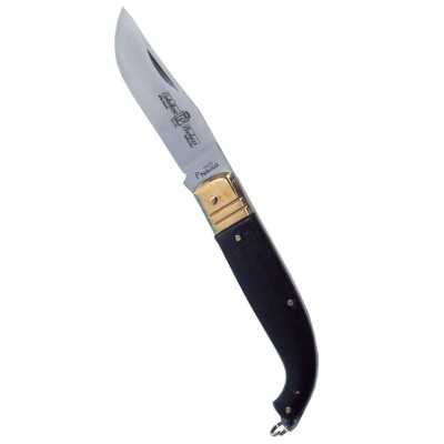 Paolucci Scarperia knife black handle brass heads stainless