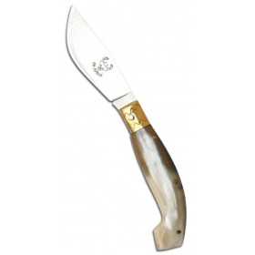 Paolucci Sirbuneddu knife horn handle stainless steel blade cm.