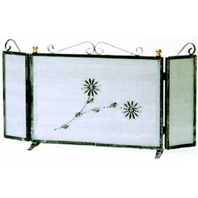 WROUGHT IRON SPARKLING GUARD WITH DOORS CM. 90X48H