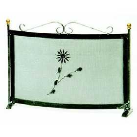WROUGHT IRON CURVED SPARK PROTECTOR CM.60X44H