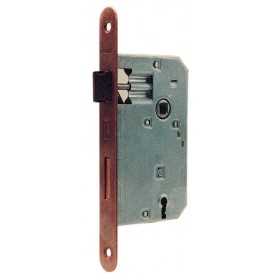 PATENT LOCK WITH ROUNDED PLATE Q.8 / 70 BRONZE FROM MM.45