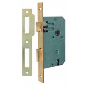 PATENT LOCK WITH RECTANGULAR PLATE Q.8 / 70 BRONZE FROM MM. 35